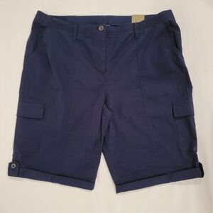 Chico’s Blue Cargo Fitigues Shorts Plus Size 3 / US 16 NWT